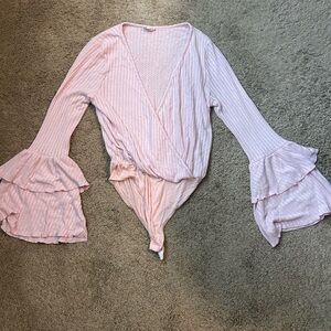 Peach Love California Light Pink Knit Top
